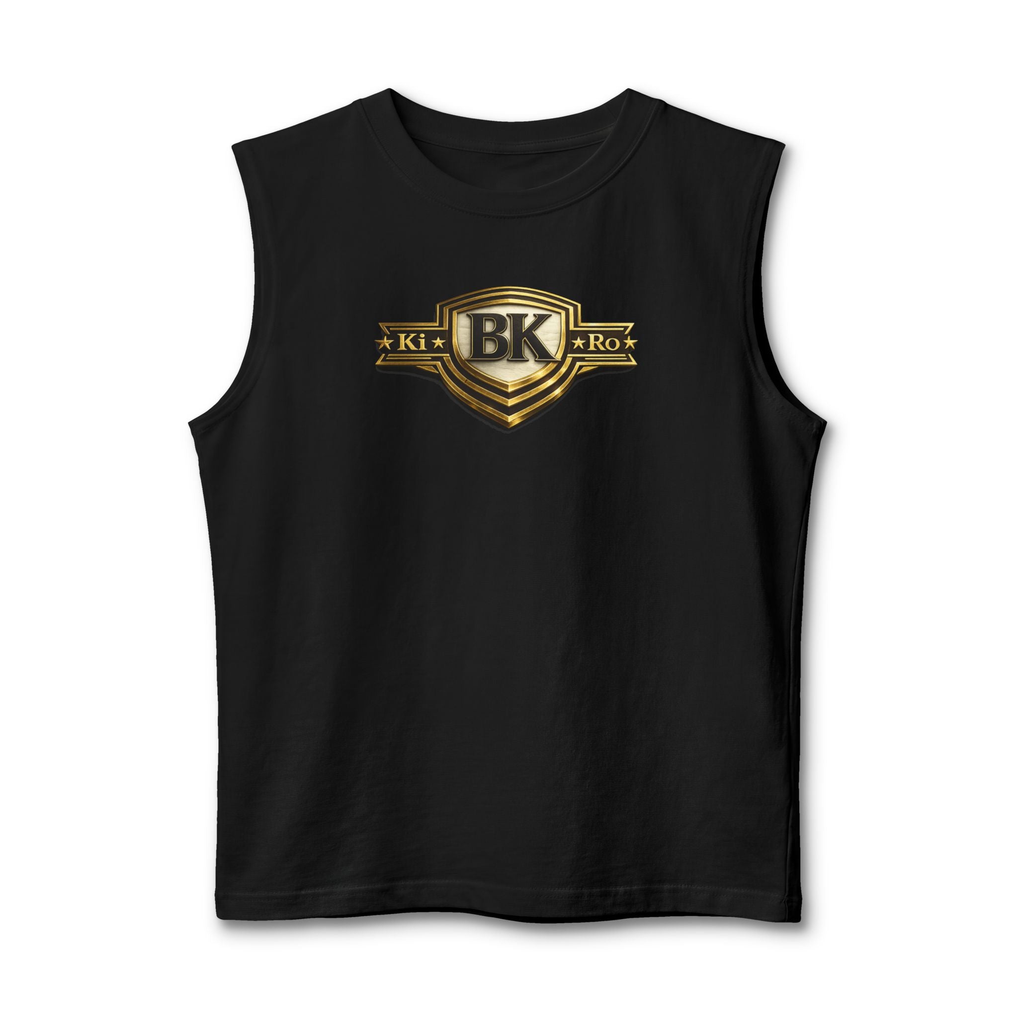 BK Shield Muscle Tank — Vintage Gold Crest Logo Tank Top
