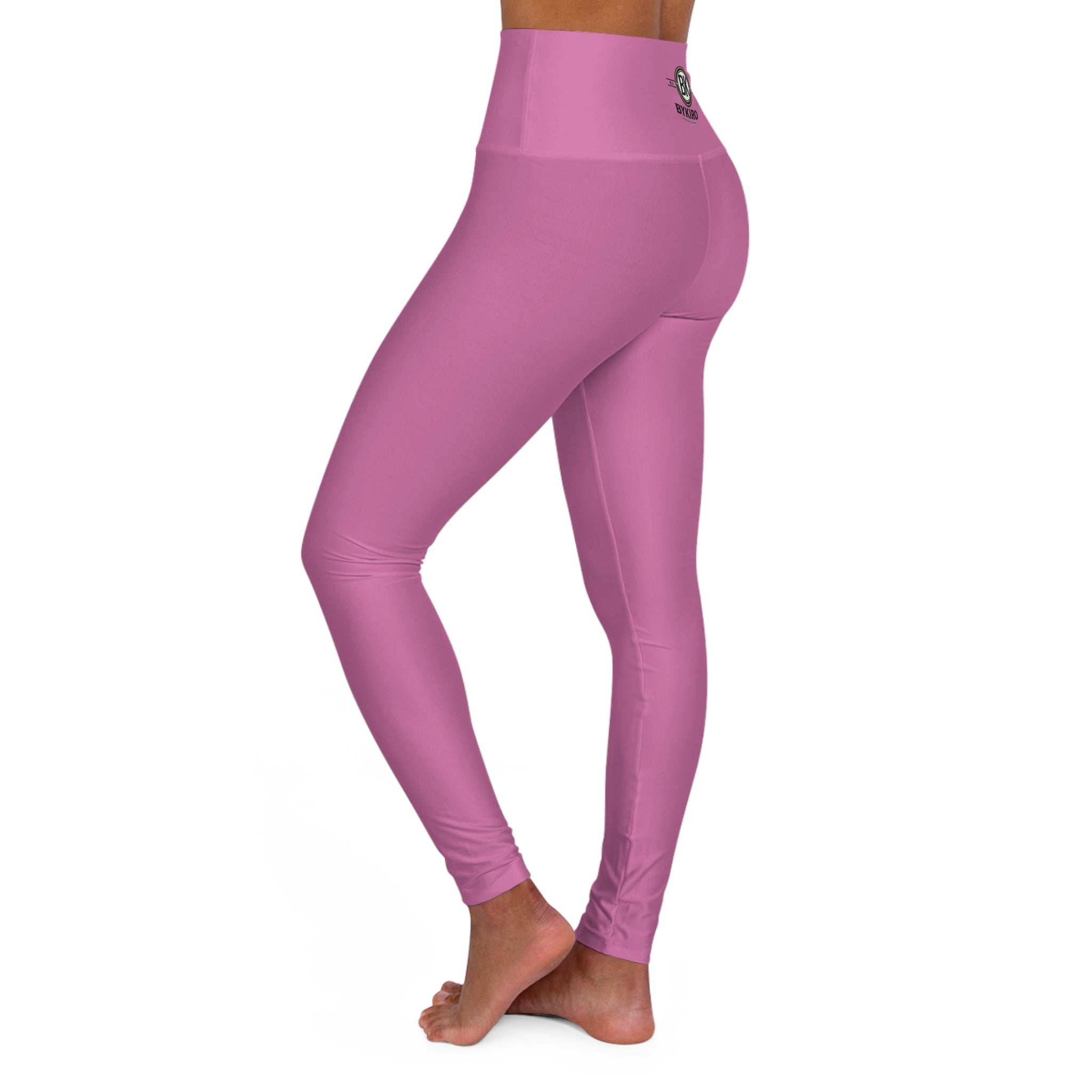 White High-Waist Yoga Leggings — Seamless AOP Activewear