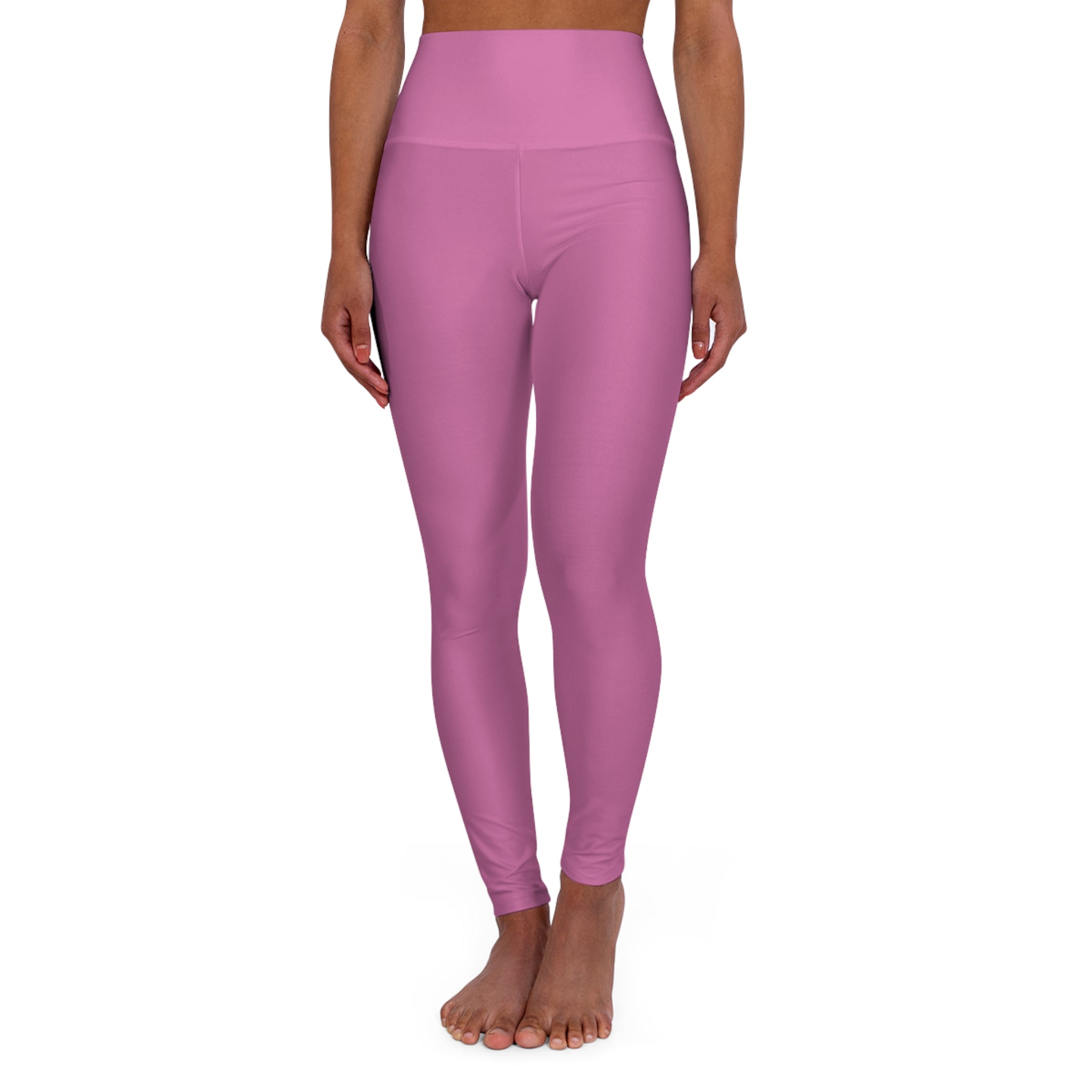 White High-Waist Yoga Leggings — Seamless AOP Activewear