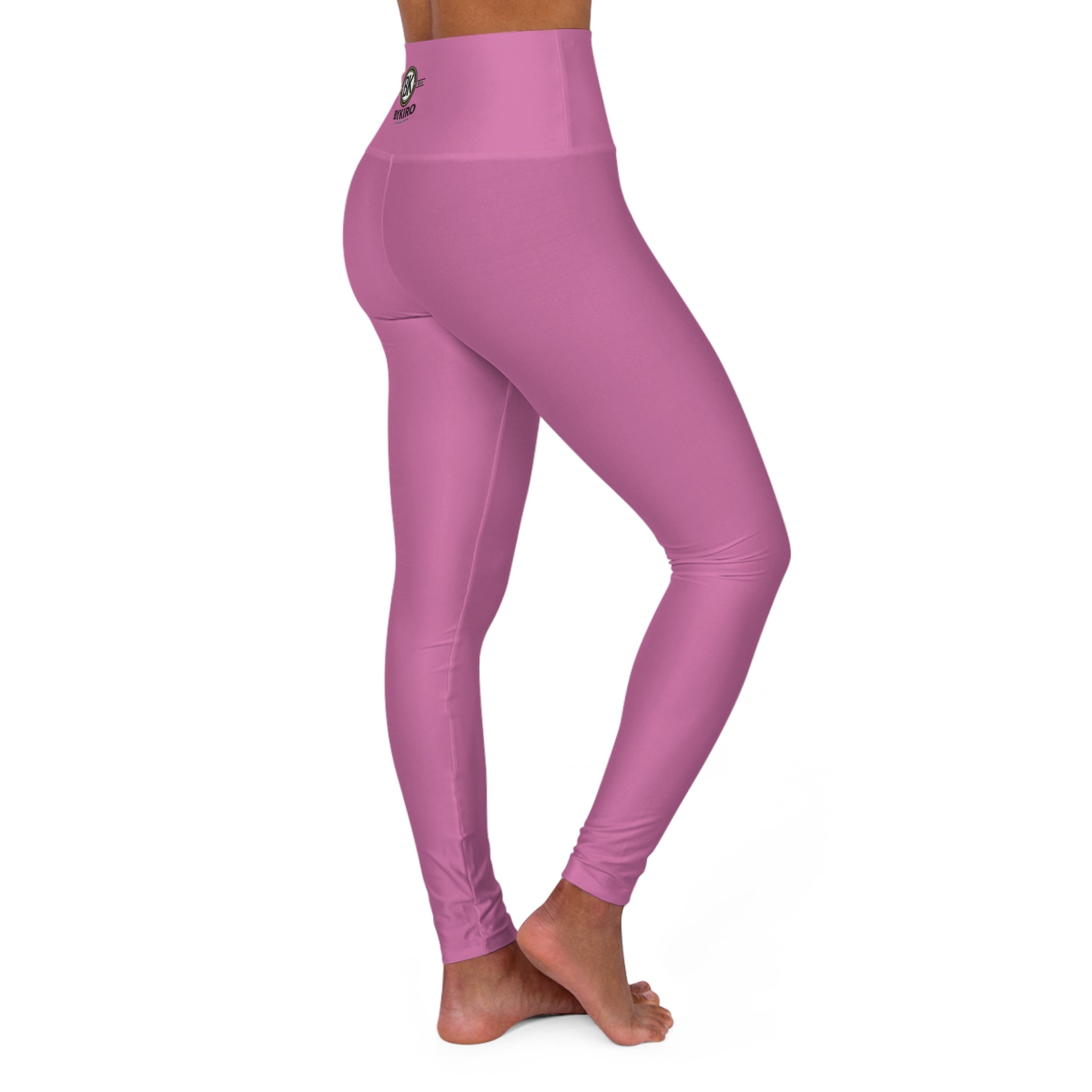 White High-Waist Yoga Leggings — Seamless AOP Activewear