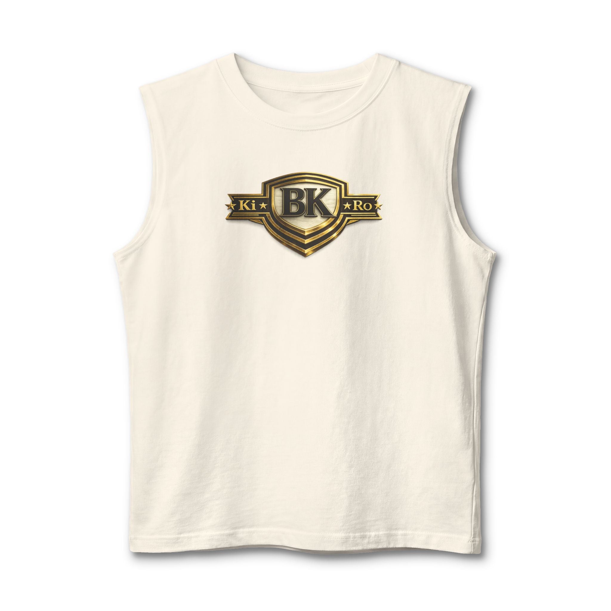 BK Shield Muscle Tank — Vintage Gold Crest Logo Tank Top