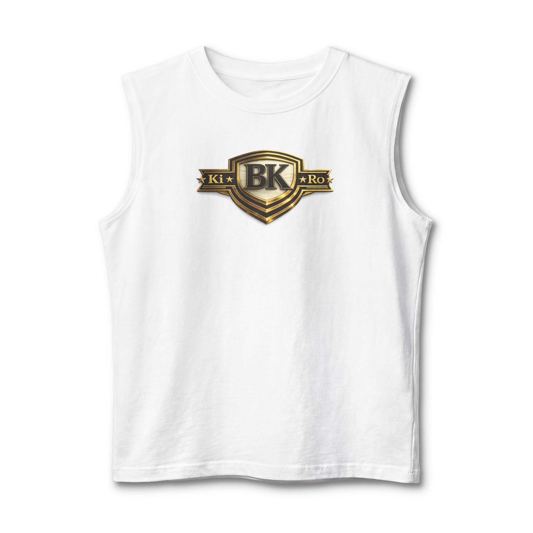 BK Shield Muscle Tank — Vintage Gold Crest Logo Tank Top